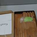 3-Piece Organic Bamboo Cutting Board Set for Kitchen - Carbonized Extra Sturdy Chopping Boards with Juice Grooves - Knife-Friendly Multi-Size (15", 12", 9") for Meat & Veggies - Housewarming Gift Box (Brown)