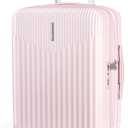 BAGSMART Carry On Luggage 22x14x9 Airline Approved with Spinner Wheels,100% PC Hardside Expandable Luggage with TSA Lock for Trips, 20 Inch Rolling Suitcases for Men Women,Pink