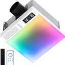VallisCo Bathroom Exhaust Fan with Light, Bluetooth Speaker, Odor & Humidity Sensors, 230 CFM Quiet Ceiling Fan with 3 Dynamic RGB Lighting, 3CCT - Remote App Control - Compatible with Alexa, Pro