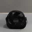 Gaiatop USB Desk Fan, 3 Speeds Strong Airflow, 5.5 Inch Portable 90 Rotate Quiet Cooling, Small Personal Table Fans for Bedroom Home Office Travel Black