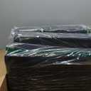 UNIKOME Outdoor Chair Cushions Pack of 4, Water Resistant Patio Cushions with Ties, High Density Sponge Filling Square Corner Seat Cushions for Outdoor Furniture, 18.5"x16"x3", Black