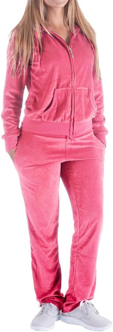 Facitisu Track Suits for Women Set Sweatsuits 2 Piece Tracksuit (Large, Coral)