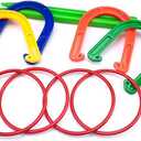 Plastic Horseshoe and Ring Toss Game Set (2 in 1) 