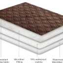 Ameritex Waterproof Dog Bed Cover Pet Blanket for Furniture Bed Couch Sofa Reversible (30x53 Inch (Pack of 1), Chocolate+beige)
