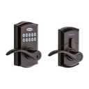 Kwikset SmartCode 955 Pembroke Light Commercial 10-Button Keypad Electronic Lever, Featuring Convenient Keyless Entry, 3-Year Battery Life and High Traffic Durability Venetian Bronze