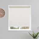 Sunoff Blackout Roller Shades Blinds Cordless for Windows Pull Down Room Darkening Door Blinds with Thermal Insulated Easy to Install for Living Room,Bedroom,Home,Office Bathroom Beige 23" W x 72" H