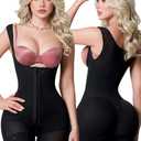 Sonryse Shapewear for women Fajas Colombianas Moldeadoras | Stage 2 Faja Tummy Control Shapewear after Tummy Tuck and Liposuction Black Large