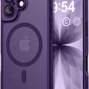 Thomo Magnetic for iPhone 17 Case, [Compatible with Magsafe] [Full Camera Protection] Translucent Matte Military Grade Shockproof with Anti-Fingerprint Phone Cover 2025, Deep Purple