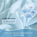 DOWNCOOL Cooling Sheets Queen, Cooling Bed Sheets for Hot Sleepers and Night Sweats, Q-Max>0.4, 4-Piece Soft & Breathable Summer Queen Sheet Set, 15" Deep Pocket with Elastic, Blue