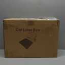 Henkelion Stainless Steel Cat Litter Box with Lid, 20" L x 14.2" W x 11.8" H, Extra Large Litter Box for Big Cats with High Sided, Anti-Urine Leakage, Easy Cleaning, Include Cat Mat and Scoop