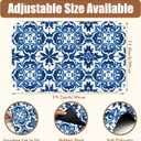 Dish Drying Mat Blue Portuguese Tiles Coffee Bar Mat for Countertop Absorbent Rubber Backed Hide Stain Dish Drainer Rack Pad Espresso Machine Cafe Table Dining Room Decoration 11.8 x 19.7 Inch