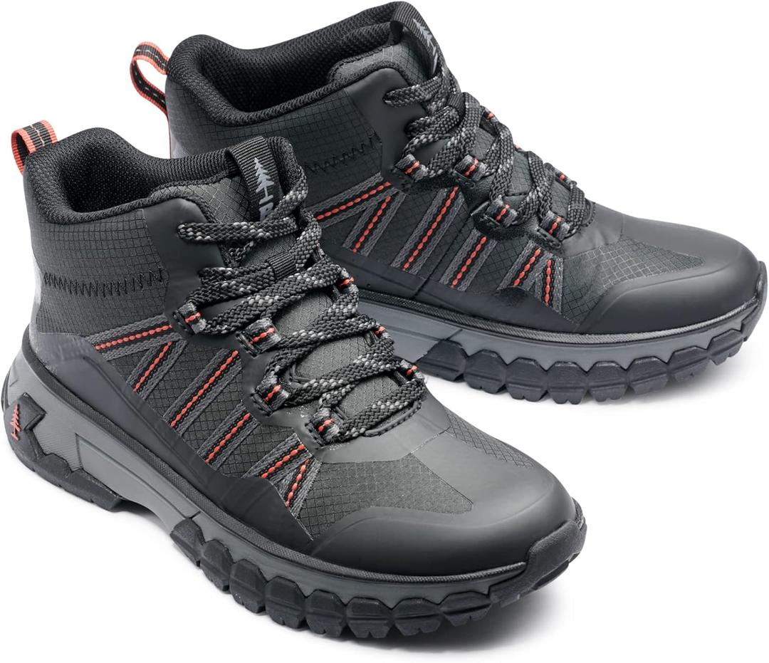 BASS OUTDOOR women's Peak Webbing Hiker MAnkle Boot (6, Asphalt)