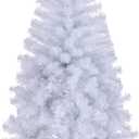 Bonnlo Artificial Christmas Tree, Upgraded Full 4ft White Christmas Tree w/ 346 Branch Tips, Small Christmas Tree for Home, Office, Party Decoration