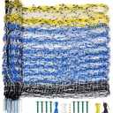 Highly Visible Blue Electric Fence Netting, 49.6" H x 164' L, Portable Livestock Nets Mesh for Goats, Sheep, Hogs, Dog, Electric Fencing for Backyards, Homesteaders, Farms Ranches, and Gardens