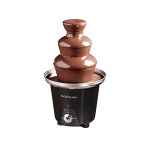 Nostalgia 3 Tier Electric Chocolate Fondue Fountain Machine for Parties - Melts Cheese, Queso, Candy, and Liqueur - Dip Strawberries, Apple Wedges, Vegetables, and More - 24-Ounce - Black, Small