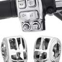 Chrome Switch Housing kit Hand Control Switches Housing Cover Compatible with Harley Davidson Touring Road King,Road Glide,Street Glide,Electra Glide,Tri Glide,Ultra Limited 2014-2025 (Chrome)