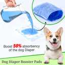 Dog Diaper Liners Booster Pads, 100ct Disposable Dog Diapers Inserts Male Female for Washable Doggie Belly Bands Wraps Covers Period Panties(Regular)