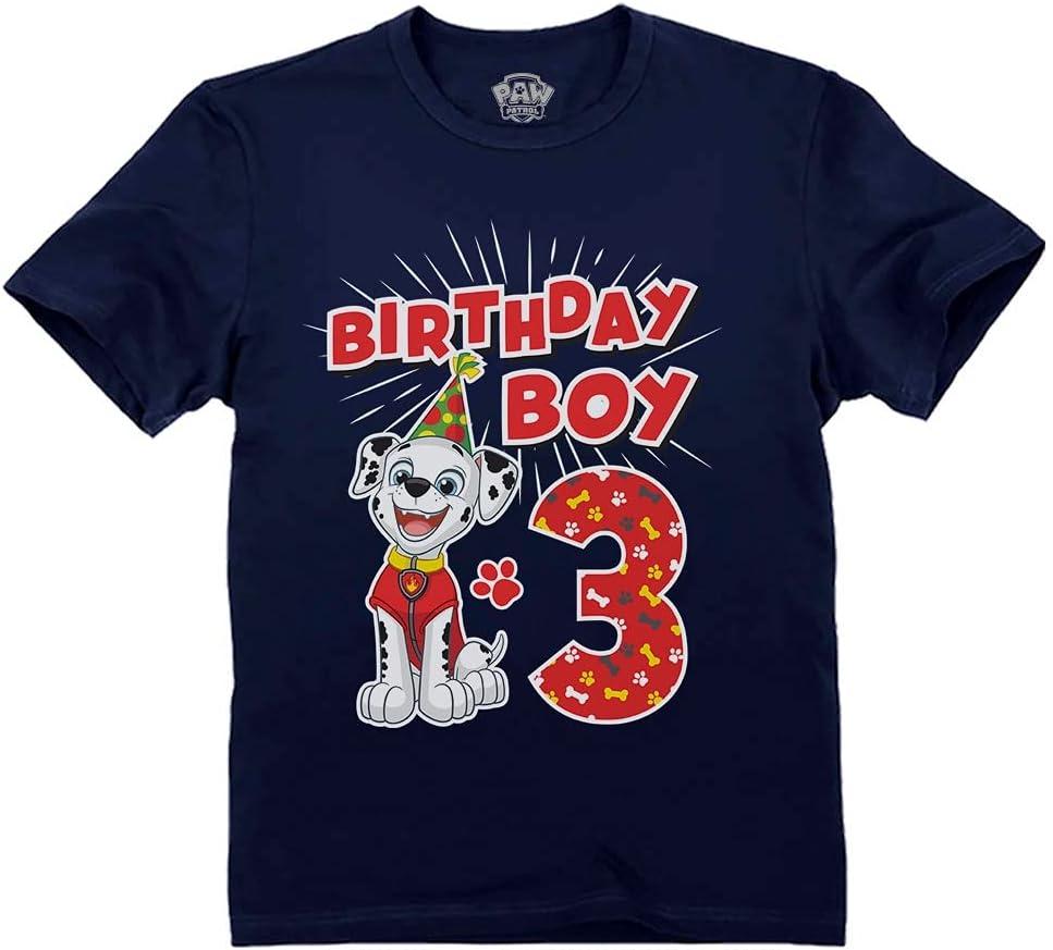 Marshall Rubble Rocky Paw Patrol 3rd Birthday Shirt for Boys - Toddler Bday T-Shirt Gift - Kids Party Outfit for 3 Year Old
