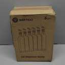 WERTIOO 6 PACK Glass Olive Oil Dispenser Bottle, 17 OZ/500ml Oil Dispenser for Kitchen with 6 Pourer, 3 Stainless Steel Funnel & 1 Pen and 8 Label for Kitchen (Clear)