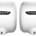 XLERATOR Excel Dryer XL-BW 1.1N High Speed Commercial Hand Dryer, White Thermoset Cover, Automatic Sensor, Surface Mounted, Noise Reduction Nozzle, LEED Credits, 208/277 Volts (2 Pack)