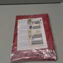 BGment Red Linen Kitchen Curtains Window Over Sink, Short Semi Sheer Drapes with Rod Pocket Lightweight for Cafe Bathroom Windows, 2 Panels Set, Each 30 Inch Wide