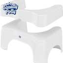 Squatty Potty The Original Bathroom Toilet Stool - Adjustable 2.0, Convertible to 7" or 9" Height with Removable Topper for Adults and Kids White (7 Inch (Pack of 1))
