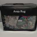 Door Mat Indoor Entrance 2x3 Rug Machine Washable Vintage Floral Small Area Rug Non-Slip Low Pile Throw Rugs for Entryway, Kitchen, Front Door Indoor Entrance, Entry, Kids Room, Black