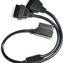 Vgate 16 pin OBD2 OBDII Diagnostic Extender Splitter Extension Cable Male to Dual Female Y Cable 12 inches