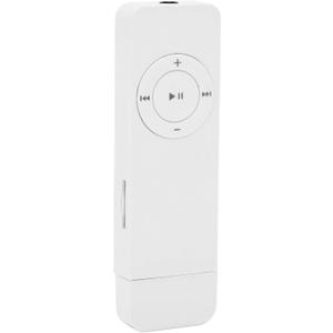 MP3 Player, Mini Music Player MP3 Player with USB Flash Drive, Portable HiFi Lossless Sound MP3 Music Player for Students Running Travel, Supports up to 64GB (White)
