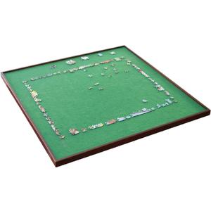 Bits and Pieces Rotating Puzzle Board with Lazy Susan, Portable 1500 Piece Jigsaw Puzzle Table with Fabric Lining, Measures 34" x 34"