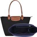 Bag Insert Organizer, purse accessories, Suitable For Longchamp long handle tote organizer (Dark Blue, Mlong handle)