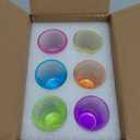 Qipecedm 6 Pack Heavy Base Shot Glasses Set, 1.6 oz Colorful Shot Bulk, Clear Shot Glass, Tequila Cups Small Glass, Shot Glasses for Whiskey, Tequila, Vodka, Spirits & Liquors