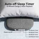 Bluetooth Pillow Speaker-Mini Portable Under Pillow Speaker with Sleep Timer, Wireless Sleep Aid with Stereo Bass Private Sleep Headphones for Side Sleepers-Gray