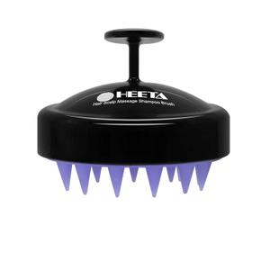 HEETA Scalp Massager Hair Growth, Soft Silicone Scalp Scrubber Shampoo Brush for Exfoliation, Dandruff Removal Head Massage Stress Relax, Wet & Dry Use for Thick Thin Curly Hair Care, Black
