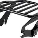Detachable Luggage Rack 2-Up Mounting Rack Compatible for Harley Davidson Touring Road King Street Electra Glide 2009-2026 Black