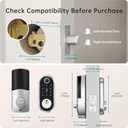 Smart Deadbolt, SMONET Fingerprint Electronic Deadbolt Door Lock with Keypad-Bluetooth Keyless Entry Front Door Digital Keypad App Control, Ekeys Sharing, App Monitoring Auto Lock for Homes and Hotel