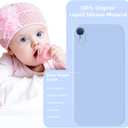 Vooii Compatible with iPhone XR Case, Upgraded Liquid Silicone with [Flat Edges] [Camera Protection] [Soft Anti-Scratch Microfiber Lining] Phone Case for iPhone 10 XR 6.1 inch - Light Blue