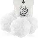 Loofah Sponge Bath Sponge for Women Men 4 Pack (White)