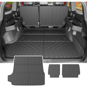 Powoq 5 Seats Cargo Mat Compatible with 2025 2026 Toyota 4Runner Trunk Mat (No Hybrid EV & i-Force MAX) Trunk Liner TPE Cargo Liner Back Seat Protector Replacement for 25-26 Toyota 4Runner Accessories