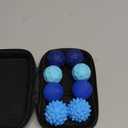 BUSOHA Silicone Fidget Balls - 8 Pack Fidget Toys Stress Balls for Adults Sensory Stone Travel Toys for Calming,Autism and ADHD,Gifts for Teens ,Blue (1.2 Inch, Dark Blue + Light Blue)