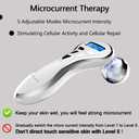 4D Microcurrent Face Massager Roller,Electric Rechargeable Face Lift Roller Arms Legs Massager for Anti Aging Wrinkles Facial Massage