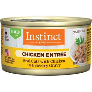 Instinct Flaked Entre Wet Canned Cat Food - Chicken, 3 oz. Cans (Pack of 24), BB Feb 13/27