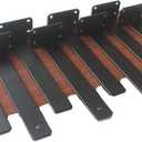4 Pack - 11 inch Black Hidden L Shelf Bracket (1/5 Inch Thicked) Iron Floating Shelf Brackets Rustic Industrial Metal Brackets for Shelf Support