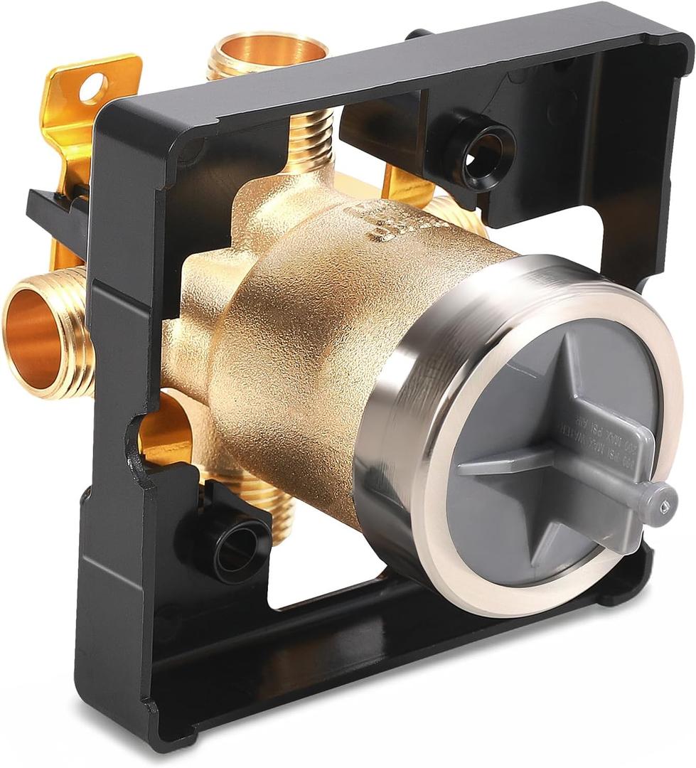 R10000-UNBX Universal Shower Valve Body Replacement Delta Faucet R10000 UNBX MultiChoice Bathtub and Shower Valve Body for Tub Faucet Trim Kits, Fits Single or Dual Function Delta Faucet Trim Set