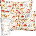 2 Pack Mulberry Silk Pillowcase for Hair and Skin - Standard Size 20 x 26 Inches with Hidden Zipper Flowering Plants 19 Momme Soft Sleeping Silk Pillow Case for Women, Moms