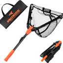 KastKing Pontus Fishing Net, Foldable & Lightweight Landing Net with Built in Length Scale, Strength Aluminum Handle, Fishing Gear and Gift for Men