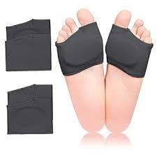 KTSAY 2 Pairs Metatarsal Pads with Gel Pad for Women and Men, Foot Pads for Ball Pain Relief, Morton's Neuroma, Metatarsalgia Support, Black, S