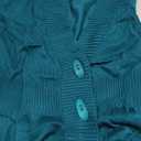 GRACE KARIN Women 2025 Button Down Lightweight Cardigan Casual Open Front Sweater Crochet Tops Knitted Coat (Small, Peacock Blue)