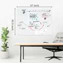 Magnetic White Board Sticker 47"x35.5" Magnetic Dry Erase White Board Paper for Wall Whiteboard Sticker for Teacher Supplies Removable Peel and Stick Whiteboard Contact Paper