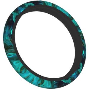 Green Marble Steering Wheel Covers Universal Fit 15 Inches Neoprene Anti-Slip Car Wheel Protector for Women Girls